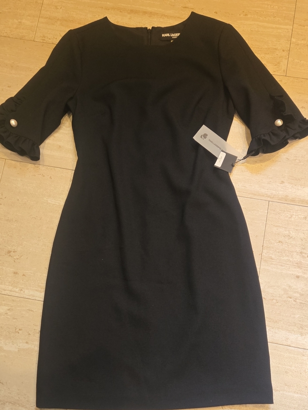 New Karl Lagerfeld Paris Black Midi Dress